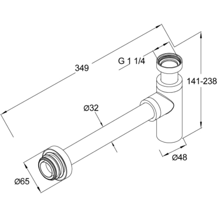 Gustavsberg Round vandlås, børstet messing