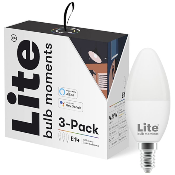 Lite bulb moments E14 kronljuslampa, 3-pack