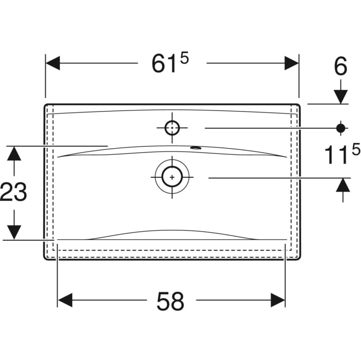 Ifö Sense Pro møbelpakke, 61,5x37,5 cm, mat hvid