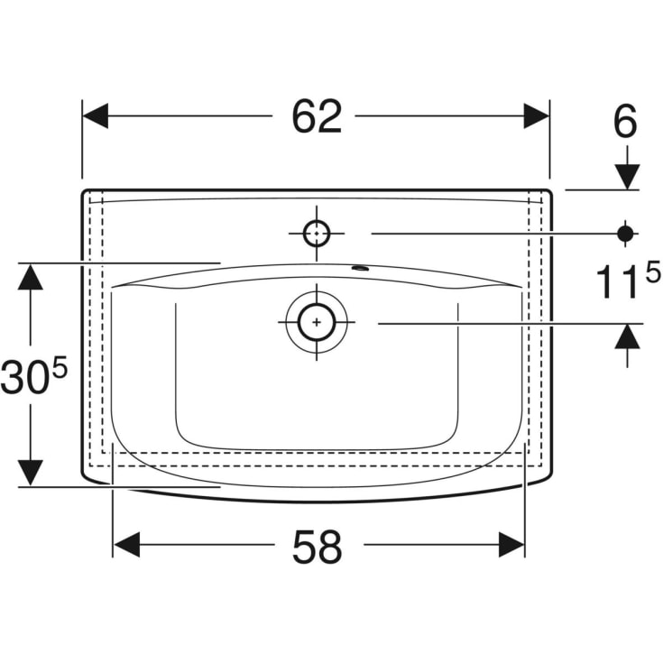 Ifö Sense Pro møbelpakke, 62x41,5 cm, mat hvid