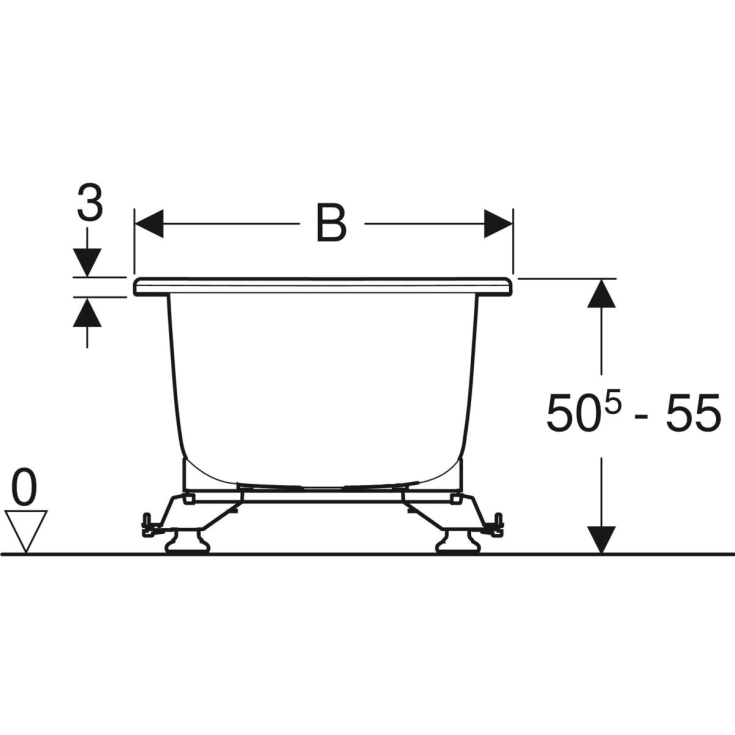 Ifö Caribia BK17 badekar, 170x70 cm