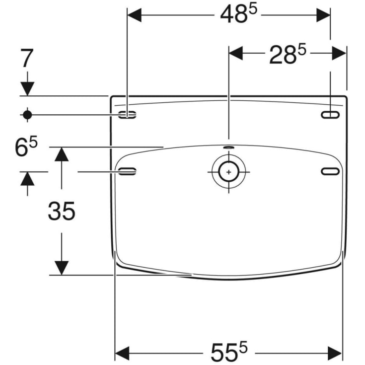 Ifö Spira håndvask, 57x43,5 cm, hvid