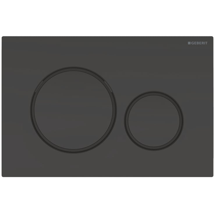 Geberit Sigma 20 Round spolplatta, svart/matt svart