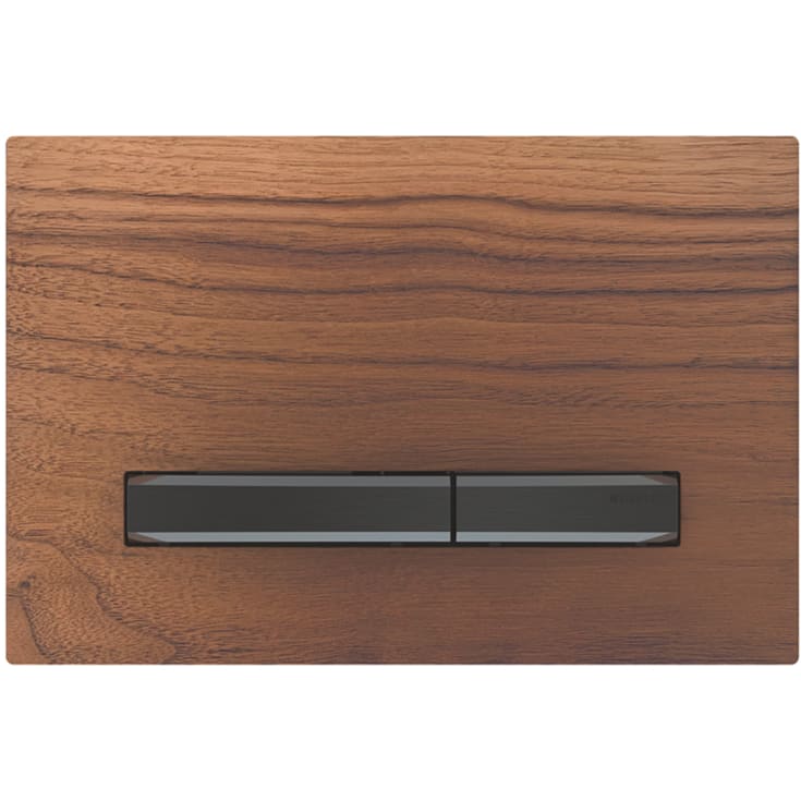 Geberit Sigma 50 Square betjeningsplate, valnøttre/sort krom