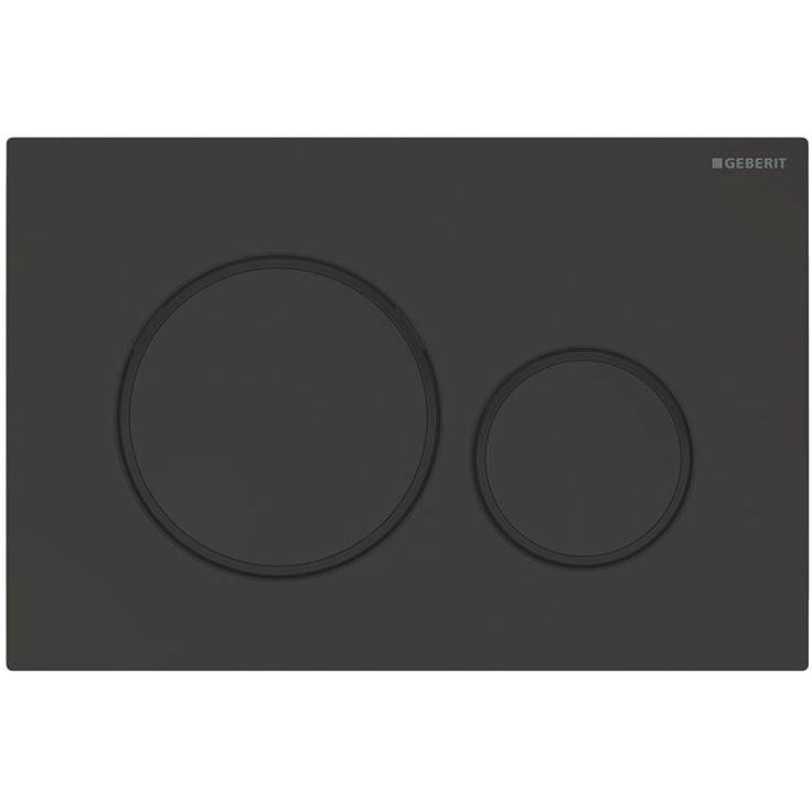 Geberit Sigma 20 Round spolplatta, matt svart/svart