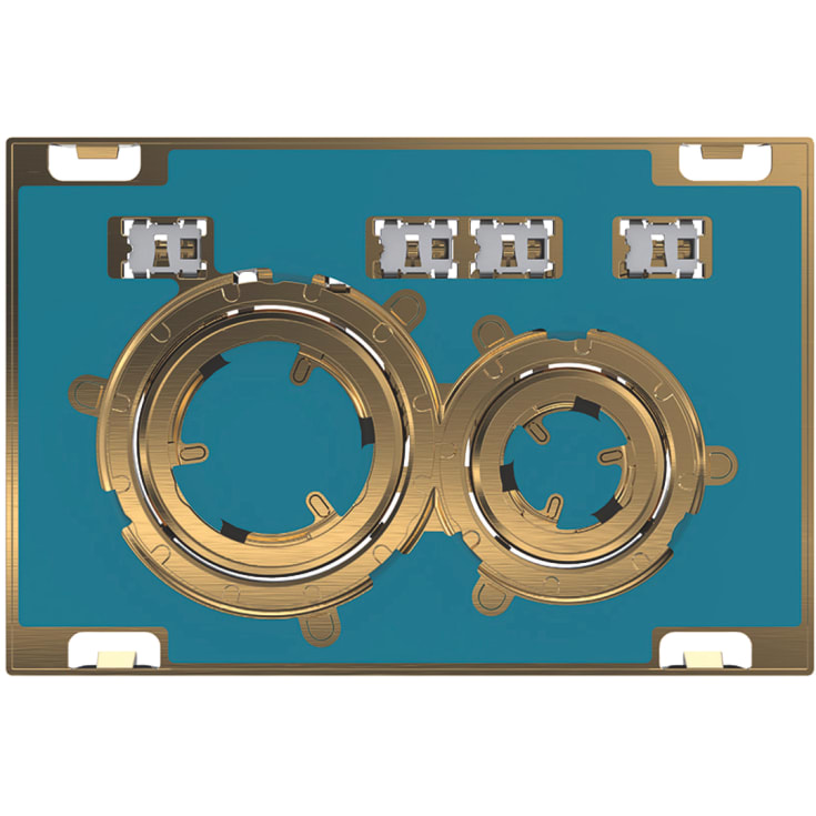 Geberit Sigma 50 spolplatta, kundanpassad/mässing