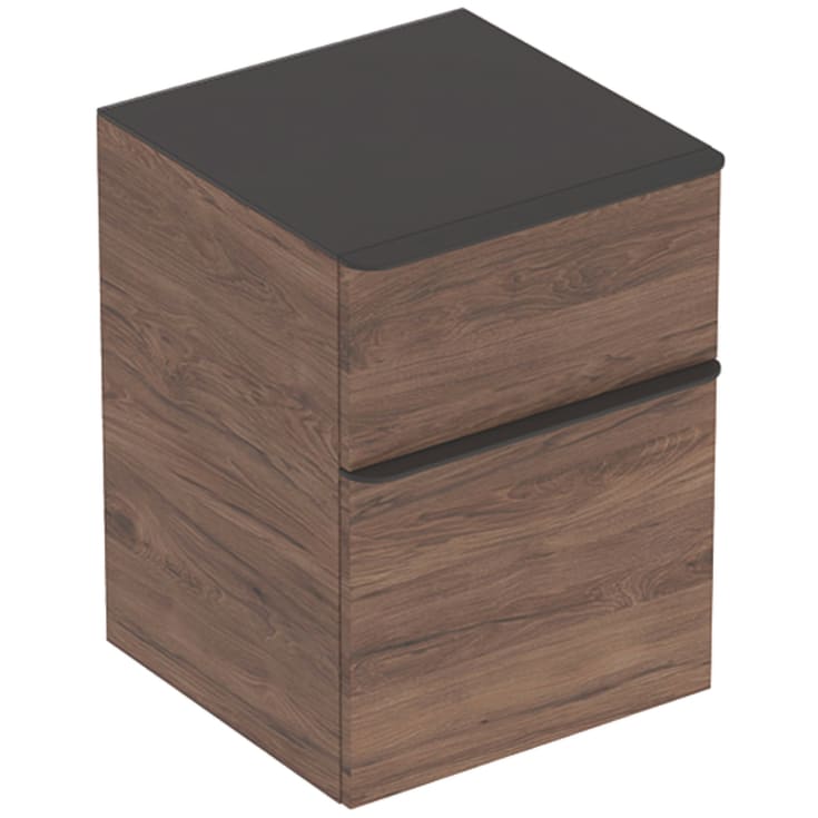 Geberit Smyle Square veggskap, 45x47 cm, valnøtt