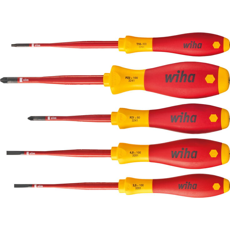 Wiha Slimfix skruvmejselsats, 1000V, 6 delar, Torx