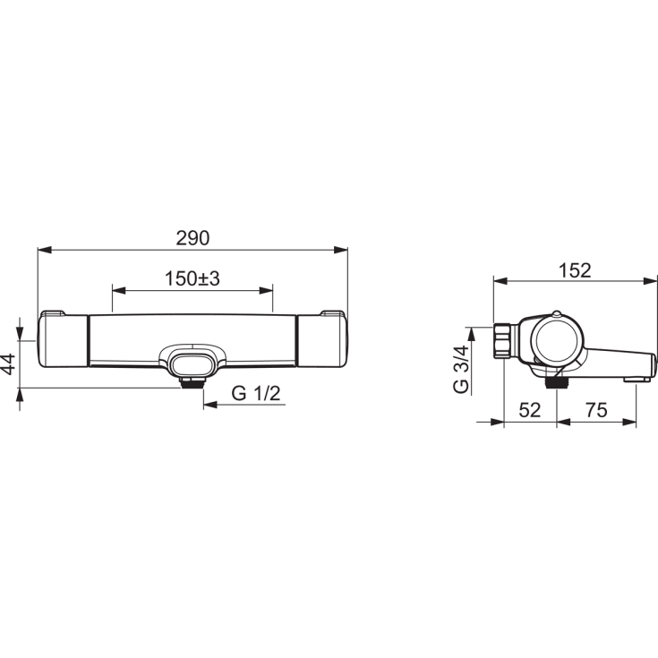 Oras Nova kararmatur, mat sort