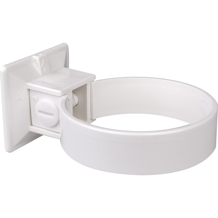 Plastmo plastrørholder Ø75 mm, hvid (2 stk.)