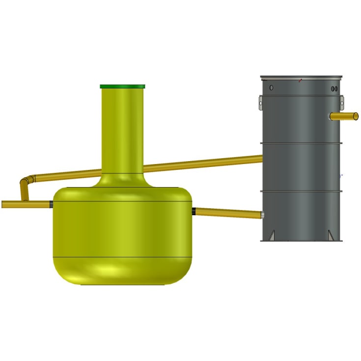 Biokube Venus Deep 1850 1180 x 2200 mm minirenseanlæg, 5PE, SO