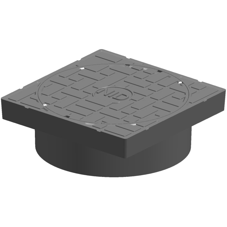 NID fast karm med dæksel, til Ø315 mm opføringsrør, vendbar, 3 ton, komposit