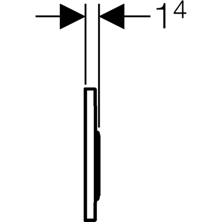 Geberit Kappa 21 betjeningsplade, sort/krom