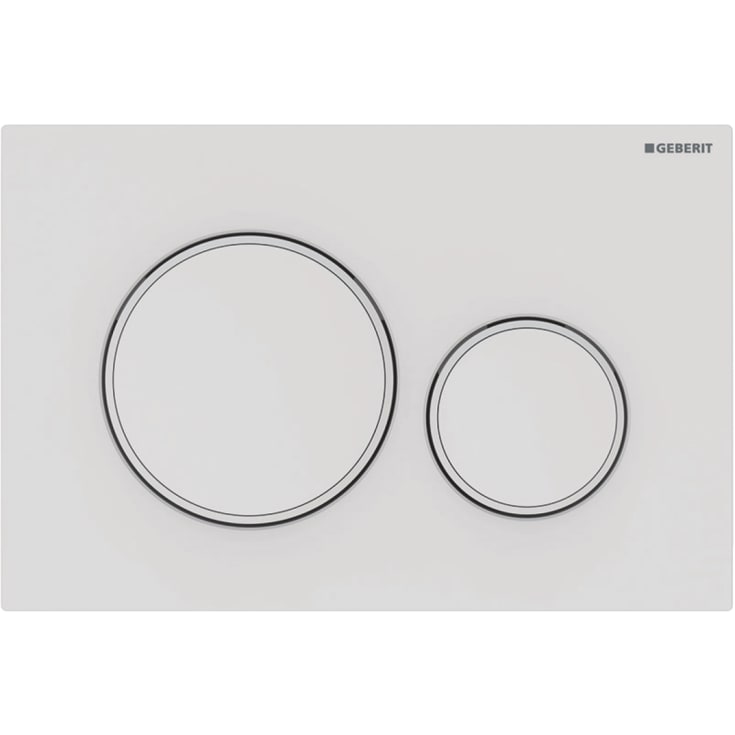 Geberit Sigma 20 Round betjeningsplate, matt hvit/hvit