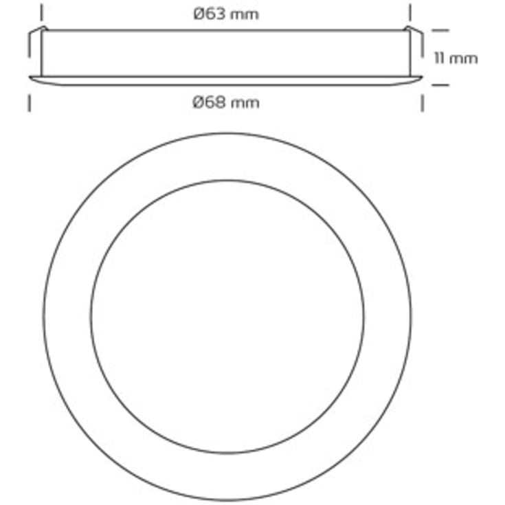 Nordtronic Linea in-/pÄbyggnadsspot, 3-pack, 2,3W, 2700K, vit
