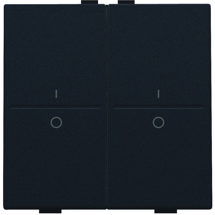 Tangent med IO symbol för 4-tryck, svart belagd