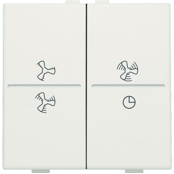Tangent med ventilations-symboler til trådløst 4-tryk, white