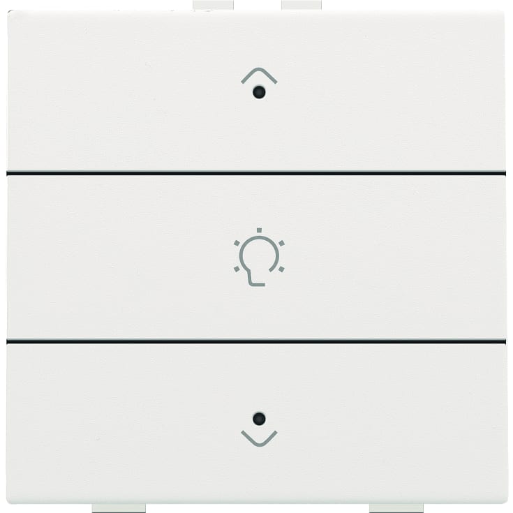 Dæmpertryk enkelt m. LED, white coated, NHC