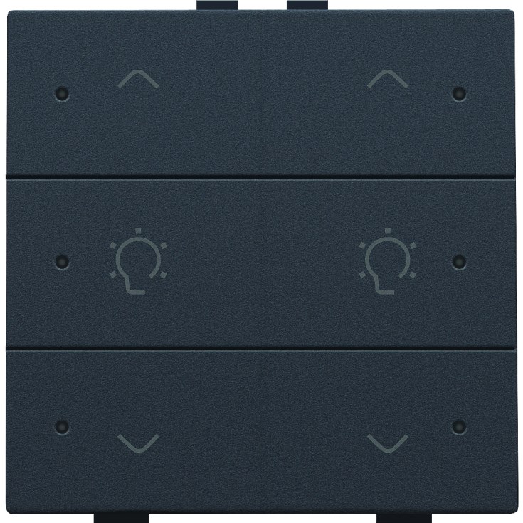 Dæmpertryk dobbelt m. LED, anthracite, NHC