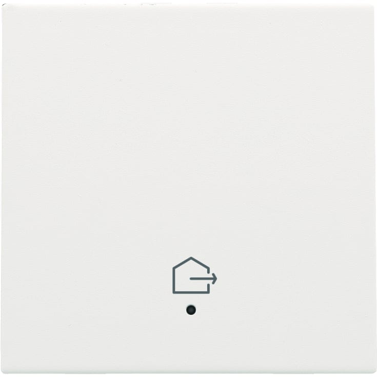 Tastatur med LED, med symbolet «forlat hjemmet», hvitt lakkert