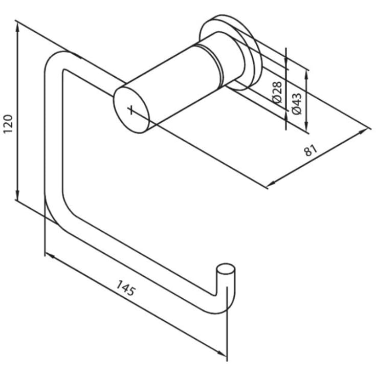 Damixa Silhouet dorullholder, børstet kobber