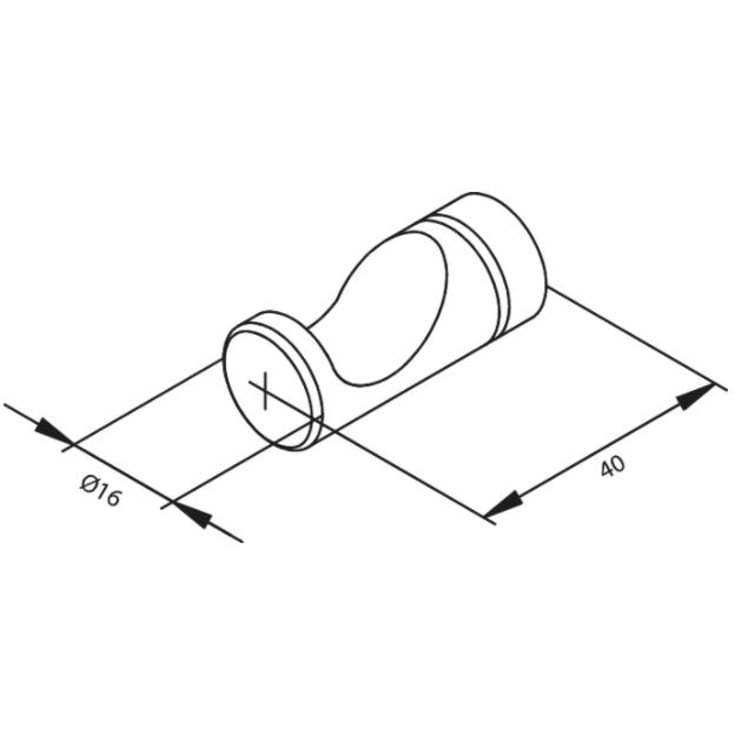 Damixa Silhouet håndkleknagg, 2 stk., børstet kobber