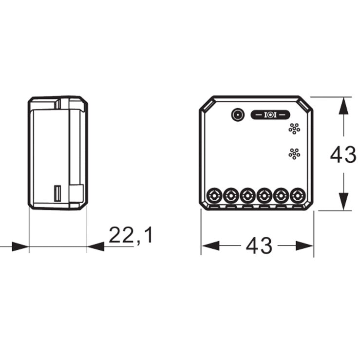 Schneider Wiser jalousi relæ, zigbee, for dåsemontering