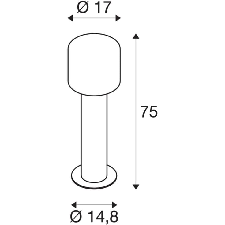 SLV Ovalisk havelampe, 75 cm
