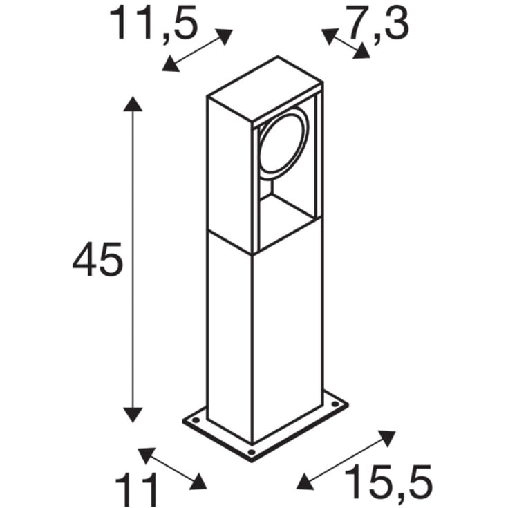 SLV Eskina Frame havelampe, 45 cm