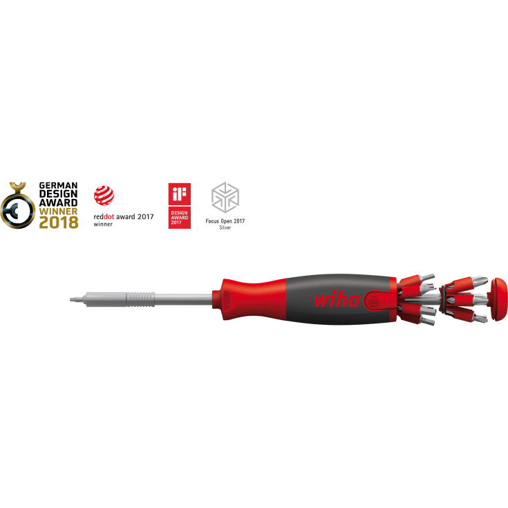 Wiha LiftUp bitskruvmejsel med 13 dubbelbits