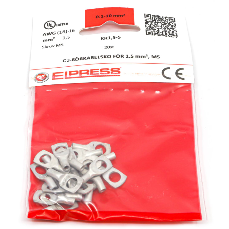 Rørkabelsko CU KR1,5-5-CP (20 stk pose)