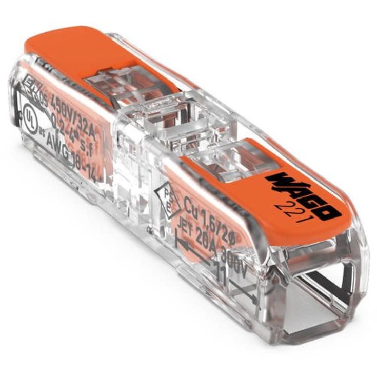 60 stk Inline Samlemuffe 0,2-4 mm² transparent, serie 221