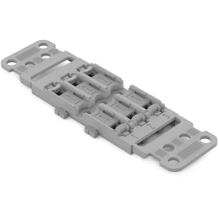 Holder m/aflastning 3-vejs t/Inline samlemuffe, skruemont., grå