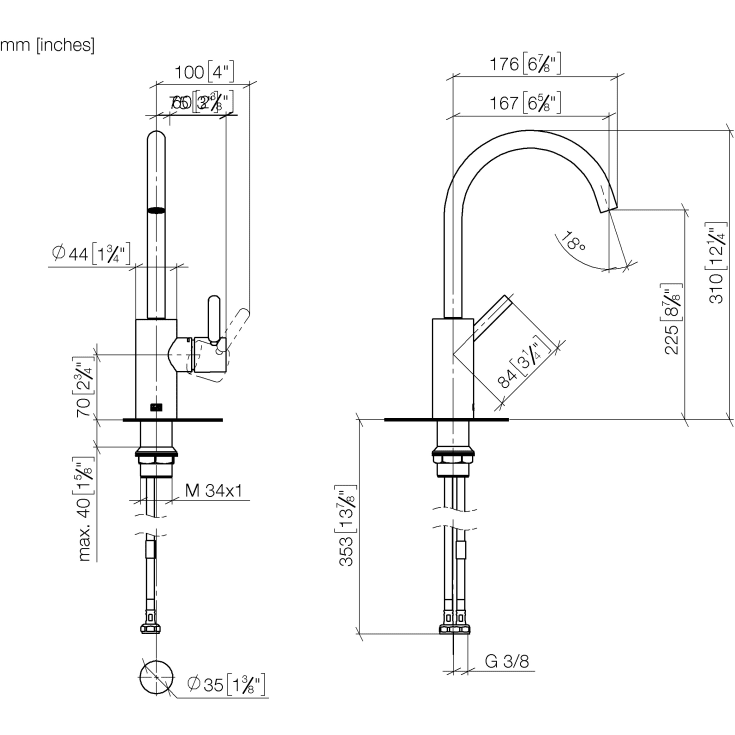 Dornbracht Meta håndvaskarmatur, krom