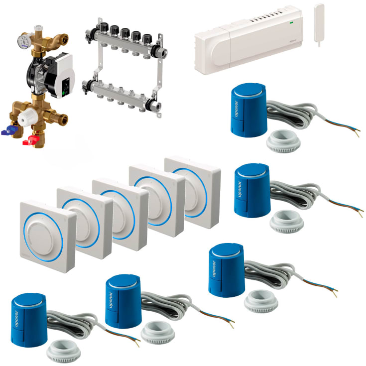 Uponor Smatrix Wave Pulse golvvärmestyrning, trådlös, 3 slingor