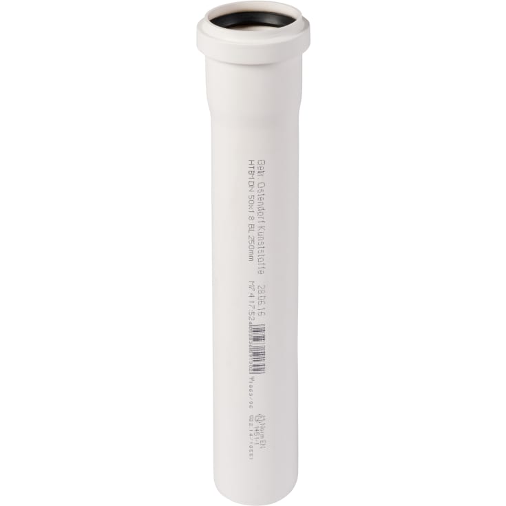 Ostendorf avløpsrør, Ø50 mm, 250 mm, plast, hvitt