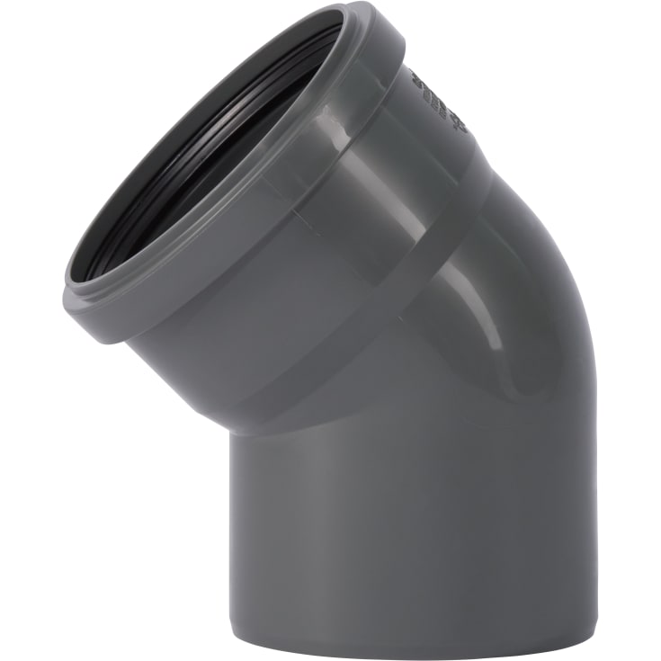 Ostendorf bøjning Ø110mm 45°, grå PP