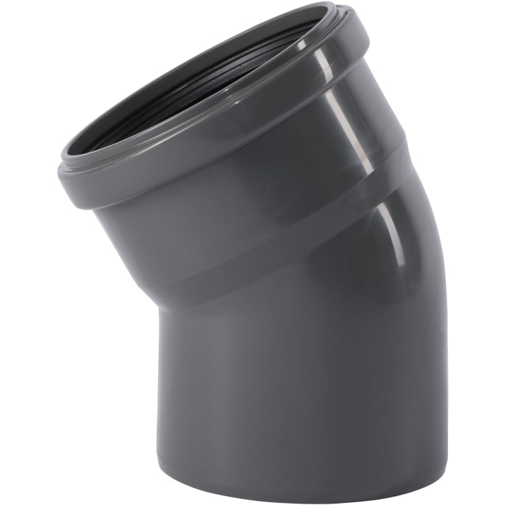 Ostendorf bøjning Ø110mm 30°, grå PP