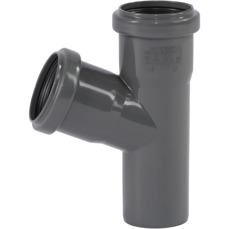 Ostendorf Ø50 mm x 67° Grenrør afløb PP grå
