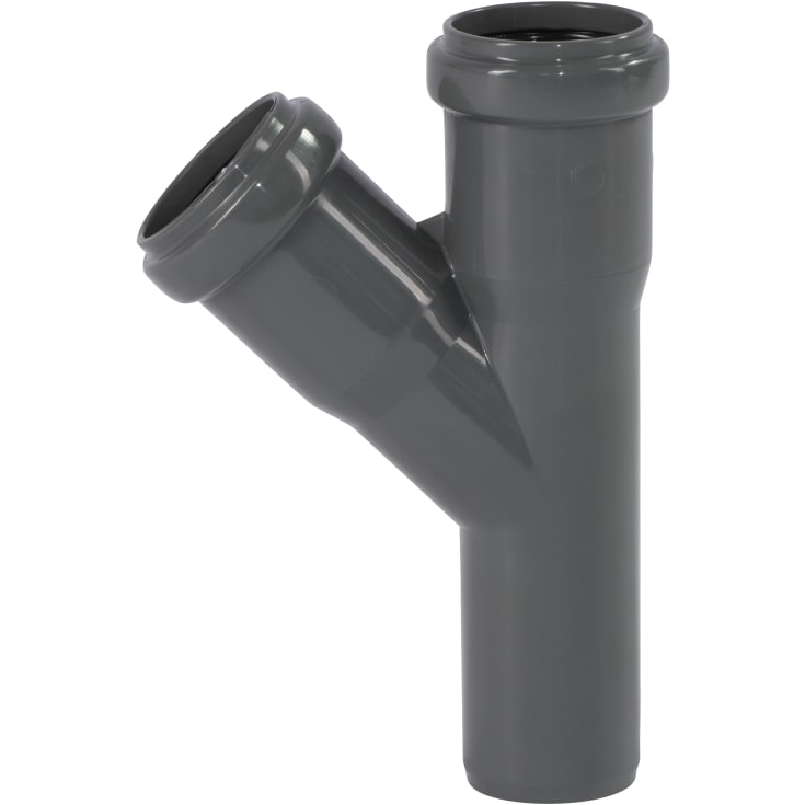 32 mm x 45° Grenrörsavlopp PP grå
