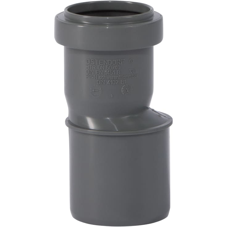 50 x 40 mm Lang redus PP grå