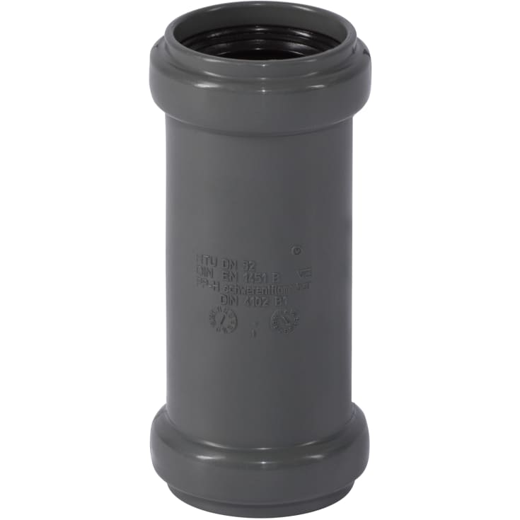 32 mm Skydemuffe afløb PP grå