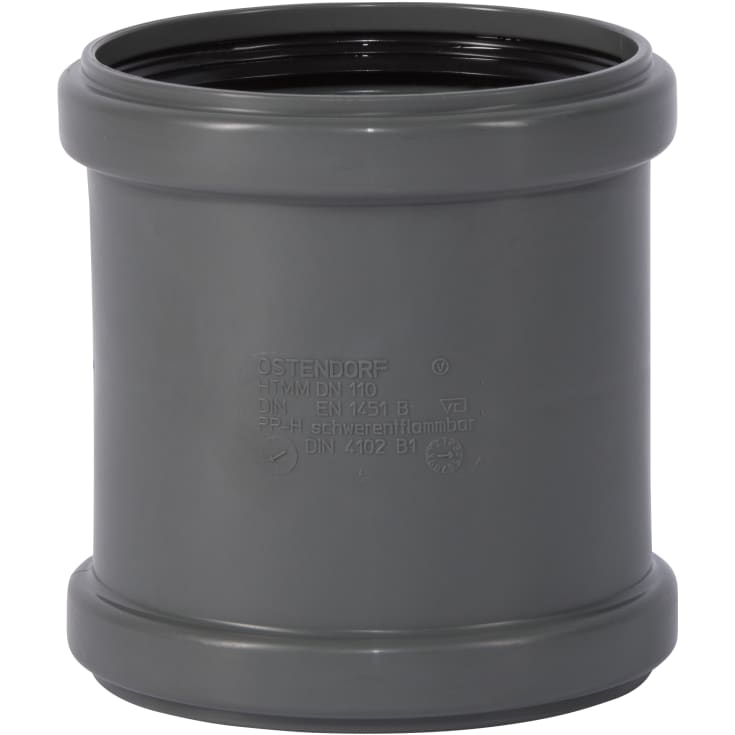 Ostendorf muffe Ø110mm, grå PP