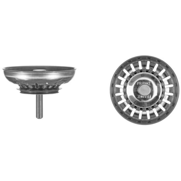 Franke korgventil, manuell, Ø80 mm, krom