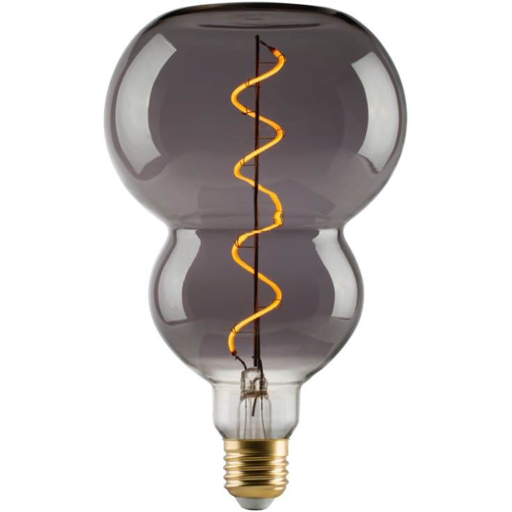 e3light Vintage E27 spirallampa, rökfärgad