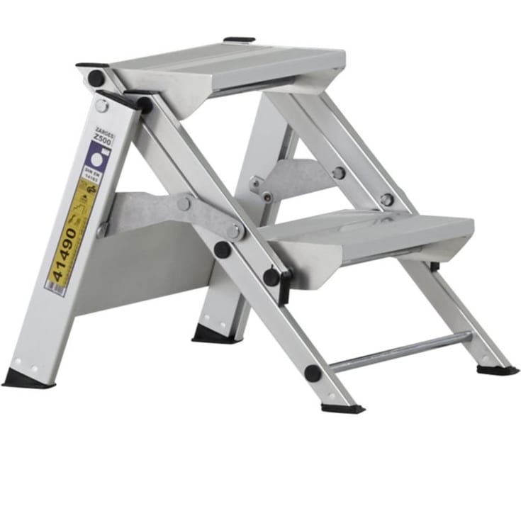 Zarges Plazastep P trappestige uden bøjle med 2 trin, 44cm