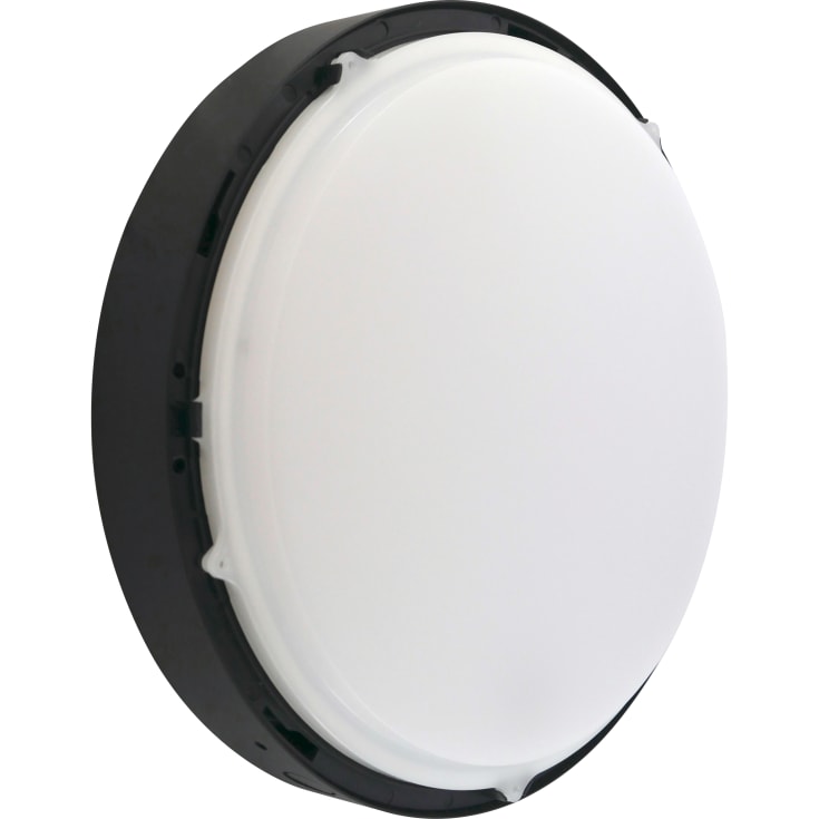 Palma u/front, 12W 3000K/4000K, m/sensor og vågelys, IP65, sort