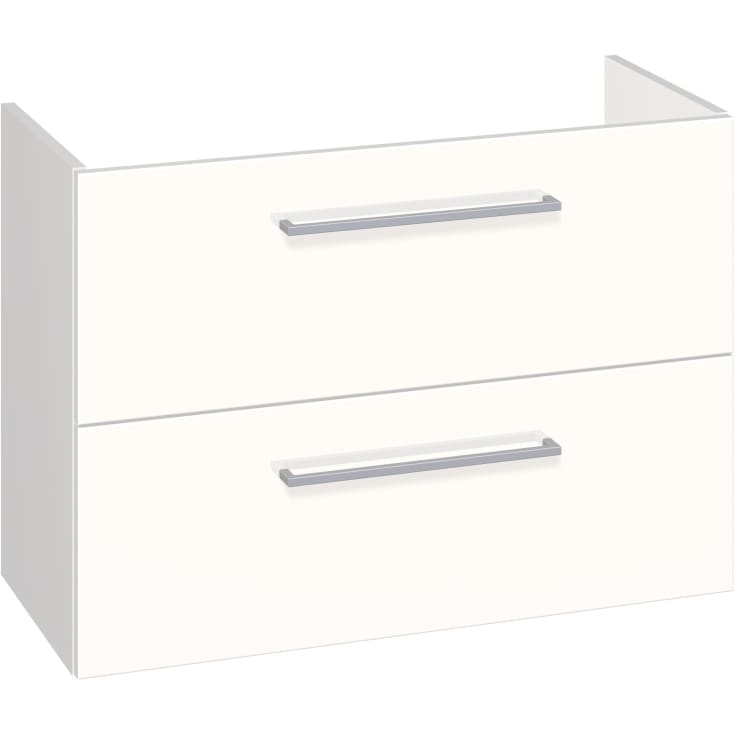 Dansani Mido+ servantskap, 80x35 cm, hvit høyglans