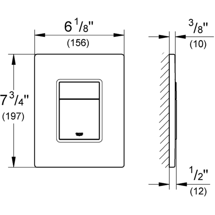 Grohe Skate Cosmopolitan betjeningsplade, børstet nikkel