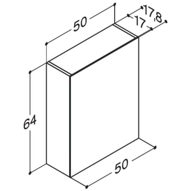 Dansani Mido+ Select spejlskab, 50x64 cm, sort